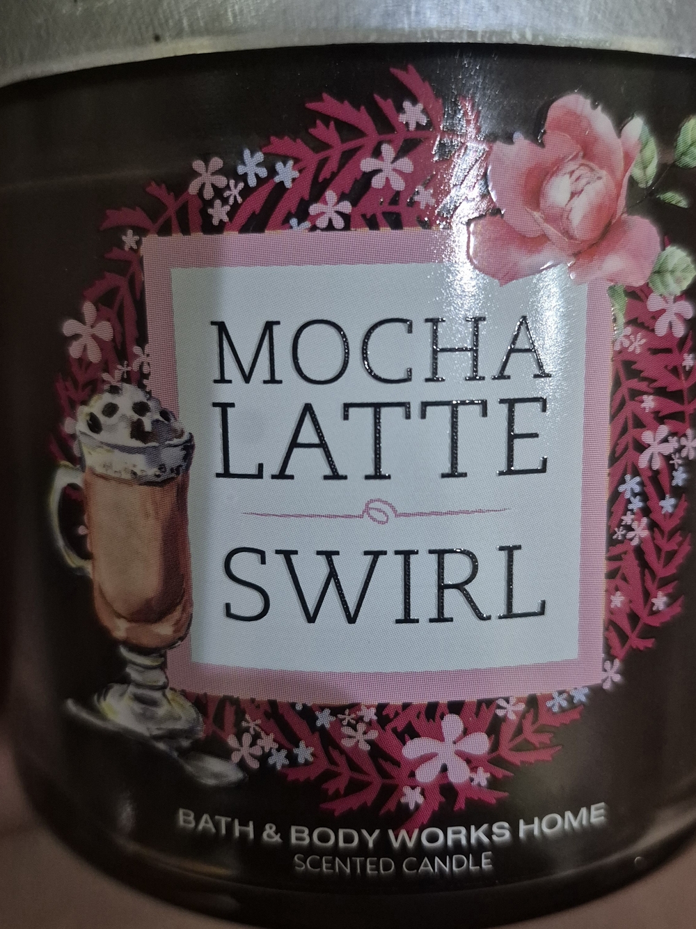 NWT 3 Wick Bath & Body Works Mocha Latte Swirl Scented Candle